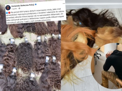 Warszawa: nieszczęsny złodziej ukradł włosy, narobił strat za 800 tys. zł i prawie od razu został złapany