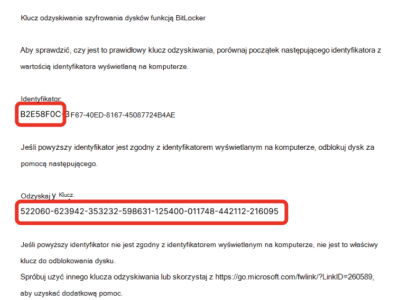 Microsoft przekazuje służbom klucze deszyfrujące BitLockera… oczywiście, gdy będzie je posiadał i pojawi się odpowiednie żądanie