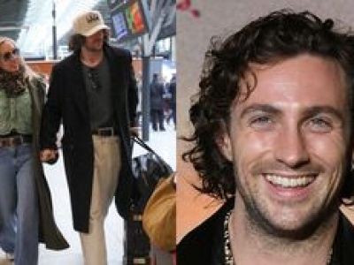 Aaron Taylor-Johnson ze STARSZĄ O 23 LATA żoną zadaje szyku na paryskim dworcu. Para jak z żurnala? (ZDJĘCIA)