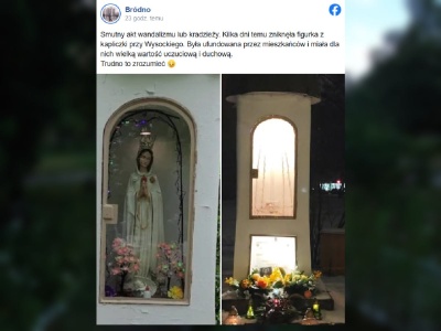 Z kapliczki w Warszawie zniknęła wyjątkowa figurka. Jest otaczana kultem