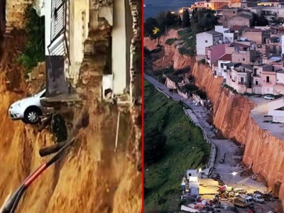 Dramat w Niscemi. Domy mogą runąć w przepaść, wielka ewakuacja