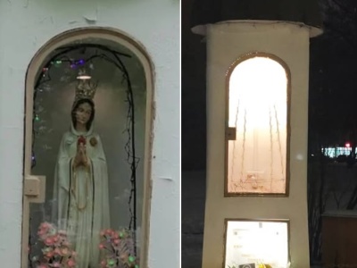 Targówek. Z kapliczki zniknęła figurka Matki Bożej Róży. 