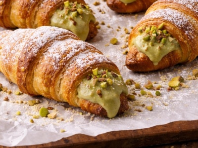 ​Chrupiące croissanty z pistacjowym kremem. Cukierniczy przebój w błyskawicznej wersji