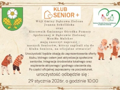 Nowe miejsce dla aktywnych seniorów. W Dąbrowie Zielonej otwarto Klub Seniora