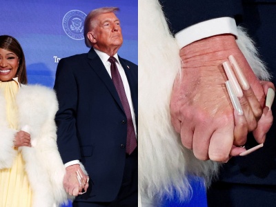 Trump i Minaj trzymali się za ręce. Polityk komentuje paznokcie raperki. Miało być zabawnie. Nie wyszło