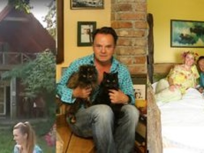 Tak wygląda wiejska chata Piotra Pręgowskiego i jego żony: łoże z palami, piecyk kaflowy i sielankowy ogród (ZDJĘCIA)