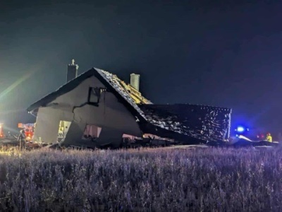 Wybuch gazu w Tykocinie. Budynek całkowicie zniszczony