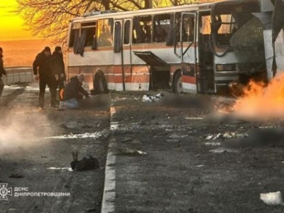 Rosyjscy okupanci zaatakowali autobus z górnikami. Zginęło kilkanaście osób