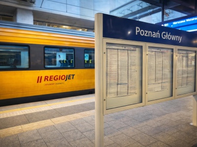 RegioJet debiutuje na trasie Warszawa–Poznań