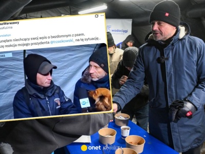 Poruszająca historia bezdomnego. Nie może wejść do noclegowni z psem. 