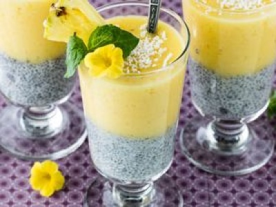 Zamiast mango do puddingu dorzucam inny owoc. Działa antyoksydacyjnie i wspiera trawienie