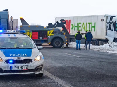 Z ostatniej chwili: Wypadek z udziałem ciężarówek. Droga jest zablokowana