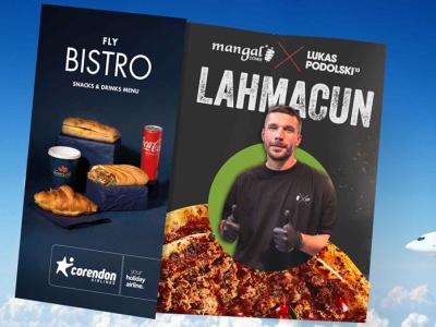Kebab Lukasa Podolskiego na pokładzie Corendon Airlines