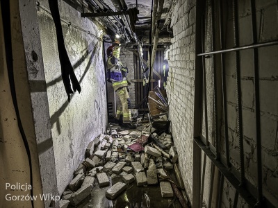 Wybuch i pożar w bloku w Gorzowie Wielkopolskim