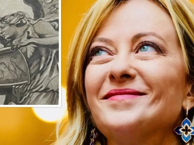 Anioł z twarzą Giorgii Meloni? Ten fresk przyciągał tłumy, ale... 
