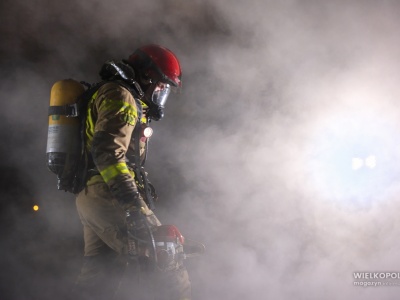 Pożar altany mieszkalnej w Szamotułach