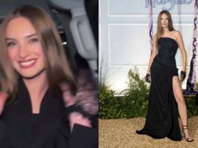 Polska modelka Sylwia Butor eksponuje długie nogi na premierze 