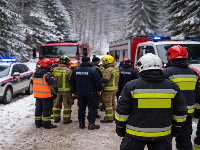 System eCall wezwał pomoc sam. Służby przeczesują teren pod Mszaną Dolną