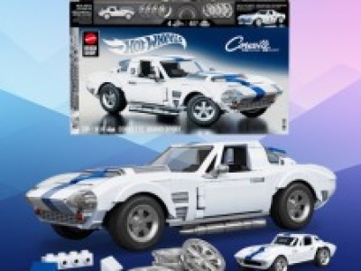 Promocja na klocki Hot Wheels. Zestaw Mattel Brick Shop Elite Corvette Grand Sport za 149,99 zł!