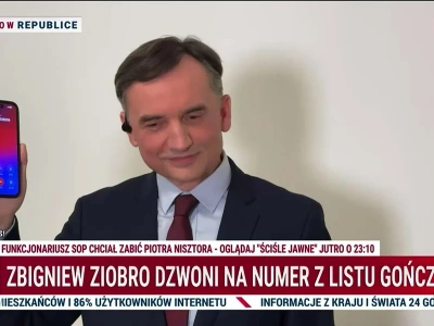 Ziobro zadzwonił na policję. 
