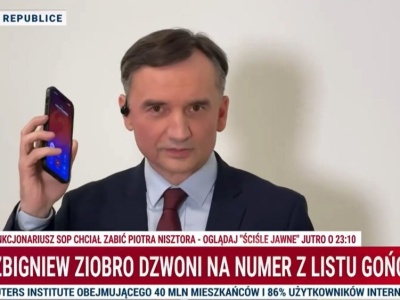 Poszukiwany Ziobro i cyrk w TV Republika. Wykręcił numer... dosłownie