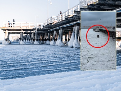 Pokazała nagranie znad Bałtyku. Pod spacerowiczami załamał się lód