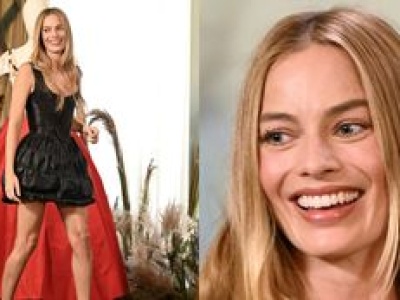 Margot Robbie eksponuje nogi do nieba w skórzanej mini. Promowanie 