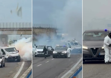 Wybuchy i strzały we Włoszech. Nagranie wygląda jak film akcji