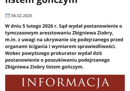 Zbigniew Ziobro. List gończy