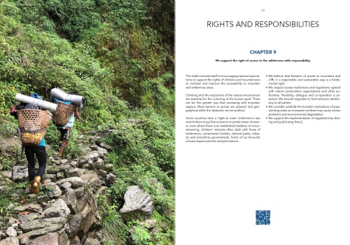 Wspieramy prawo do odpowiedzialnego dostępu do dzikich terenów | Deklaracja UIAA | Rozdział 9
