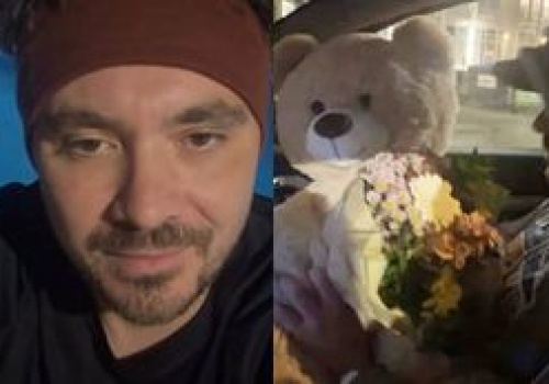 Daniel Martyniuk z INNĄ KOBIETĄ w samochodzie. Fotka z kwiatami i misiem trafiła do sieci