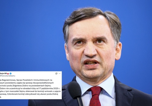 Ziobro ukarany naganą za opuszczanie posiedzeń Sejmu, wkrótce może też stracić większość uposażenia