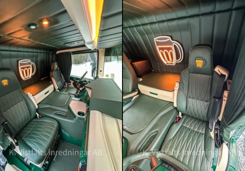 5-cylindrowa Scania do dystrybucji piwa, ze szlachetnie wykończonym wnętrzem