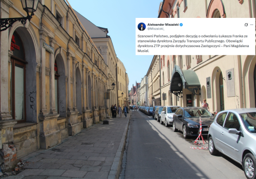 Rewolucja w krakowskiej SCT. Miszalski odwołał dyrektora ZTP