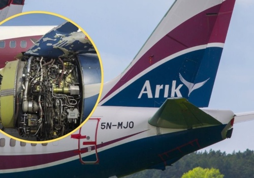 Nagle rozległ się głośny huk. Silnik samolotu rozpadł się w powietrzu