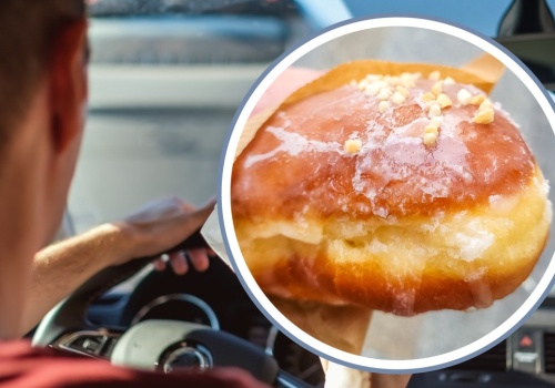 Pączek za kierownicą może słono kosztować. Nie chodzi tylko o kalorie