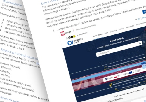 Instrukcja publikacji danych RCN na Portalu Otwartych Danych