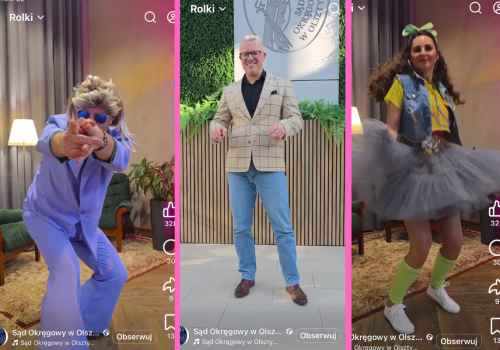 Sądowi przebierańcy. Czy oficjalny profil to dobre miejsce na festyniarskie rolki?