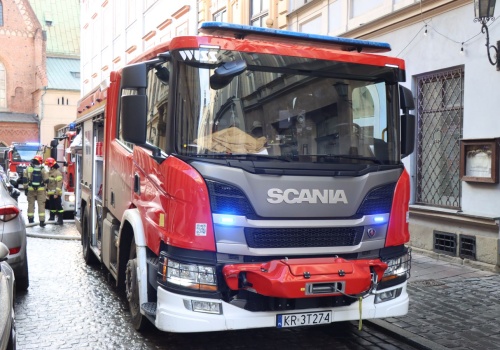 Pożar na Brackiej w Krakowie