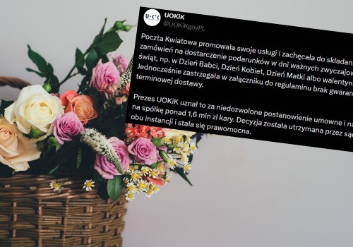 UOKiK dojechał Pocztę Kwiatową, która oferowała się na święta, ale miała wybieg w razie zawalenia terminu