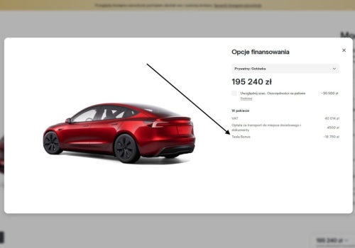 Tesla obniża ceny: Model Y Standard RWD od 166 240 zł, Model 3 LR RWD od 186 240 zł. Cokolwiek spalinowego podejmie rękawicę?