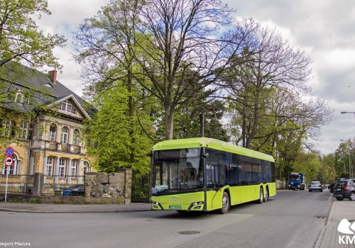 Test nowego elektrycznego autobusu Solaris Urbino 15 w Bielsku-Białej