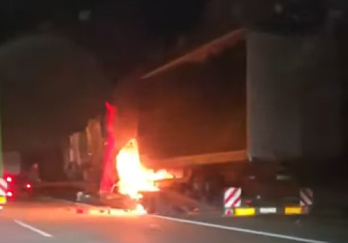 Pożar ciężarówki na austostradzie A1. Są znaczne utrudnienia