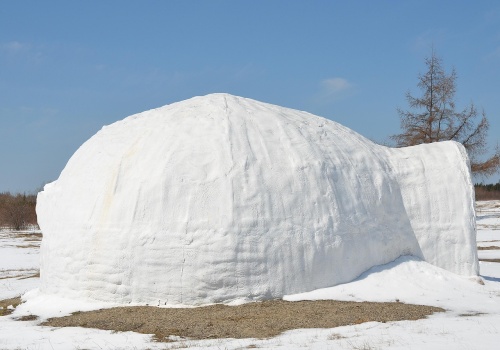 Dzieci stworzyły kolorowe igloo. Anonim zgłosił na straż miejską „nielegalną lodową budowlę”