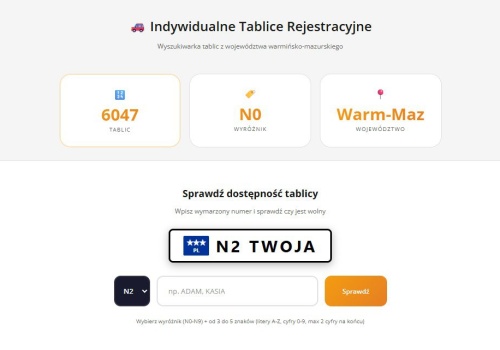 6047 pojazdów z charakterem. Spersonalizowane tablice rejestracyjne na Warmii i Mazurach potrafią zaskoczyć