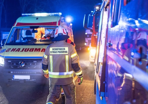 Pożar domu we wsi Wronin. Nie żyje mężczyzna