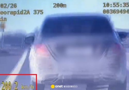 Auto pędziło 200 km na godz. 23-latka 