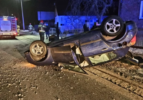 Zderzenie dwóch aut  w Liwie