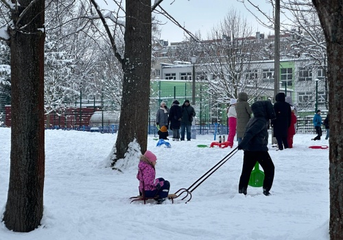 Zima wróciła do Krakowa. Dzieci znów ruszyły na sanki (Galeria)