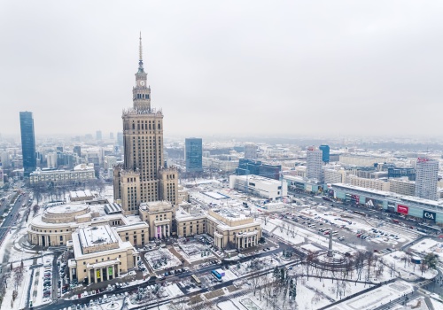 Mroźna aura nad Warszawą